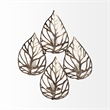 Pemberly Row Set of 4 Gold toned Wall Candle Holders in Metal