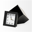 Pemberly Row Modern / Contemporary Black Metal Cube Table Clock