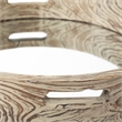 Pemberly Row Modern Farmhouse Small Brown Wood Mirrored Base Tray