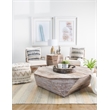 Pemberly Row Modern Farmhouse Small Brown Wood Mirrored Base Tray