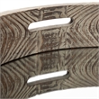 Pemberly Row Farmhouse Large Fir Brown Wood and Mirrored Base Tray