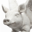 Pemberly Row Modern / Contemporary Set of 2 White Resin Flying Pigs