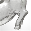 Pemberly Row Modern Farmhouse Set of 2 Silver Resin Flying Pigs