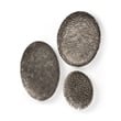 Pemberly Row Contemporary Set of 3 Decorative Black/Grey Metal Plates