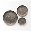 Pemberly Row Contemporary Set of 3 Decorative Black/Grey Metal Plates