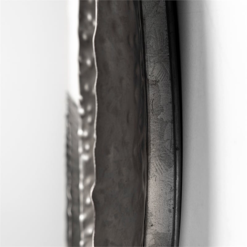 Pemberly Row Contemporary Set of 3 Decorative Black/Grey Metal Plates