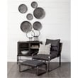 Pemberly Row Contemporary Set of 3 Decorative Black/Grey Metal Plates