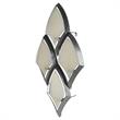 Pemberly Row of 4 Silver Metal Frosted Glass Wall Candle Holder