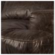 Pemberly Row Contemporary Brown Leather Body Wood/Iron Frame Club Chair