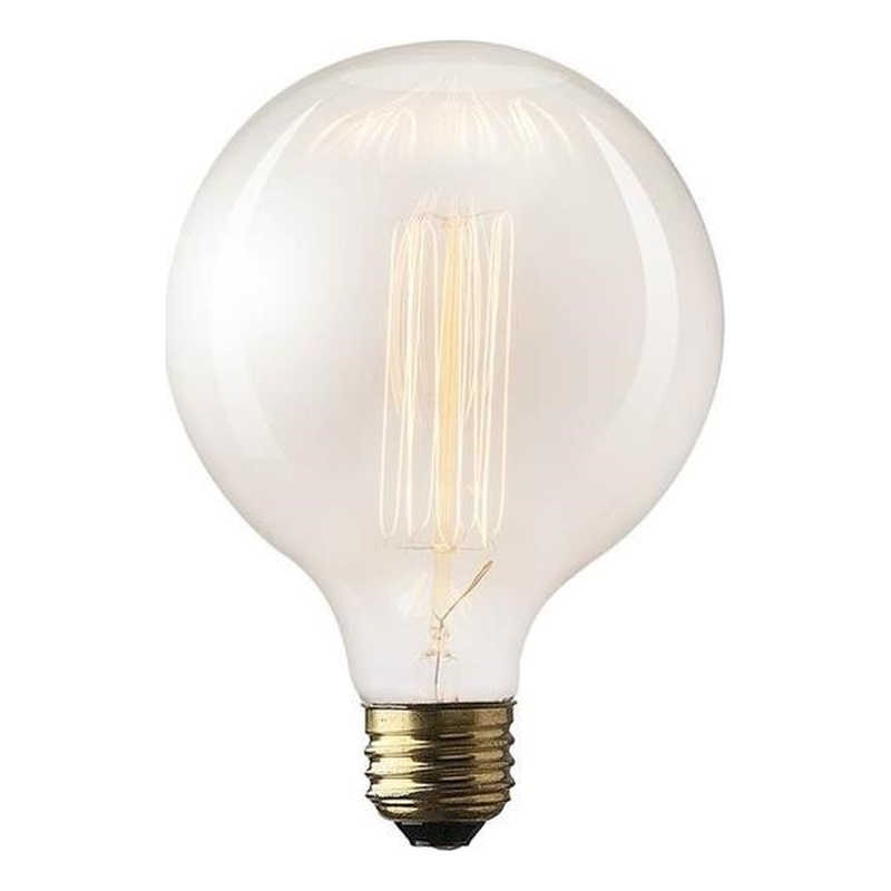 Pemberly Row Contemporary Filament Globe Clear Glass E26 40W 5.5