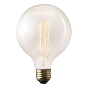 Pemberly Row Contemporary Filament Globe Clear Glass E26 40W 5.5&quotH Bulb