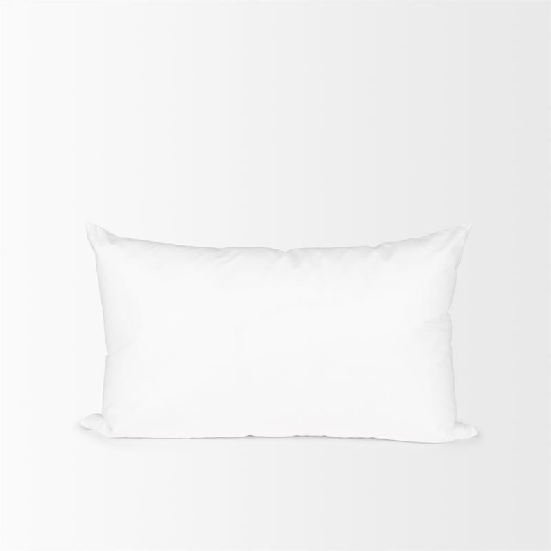Pemberly Row Contemporary 21x13 White Fabric Down pillow insert