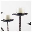 Pemberly Row Black Metal Pipe Five Tealight Table Candle Holder