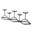Pemberly Row Black Metal Pipe Five Tealight Table Candle Holder