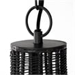 Pemberly Row Contemporary Metal Mesh-Style 4 Bulb Chandelier in Black