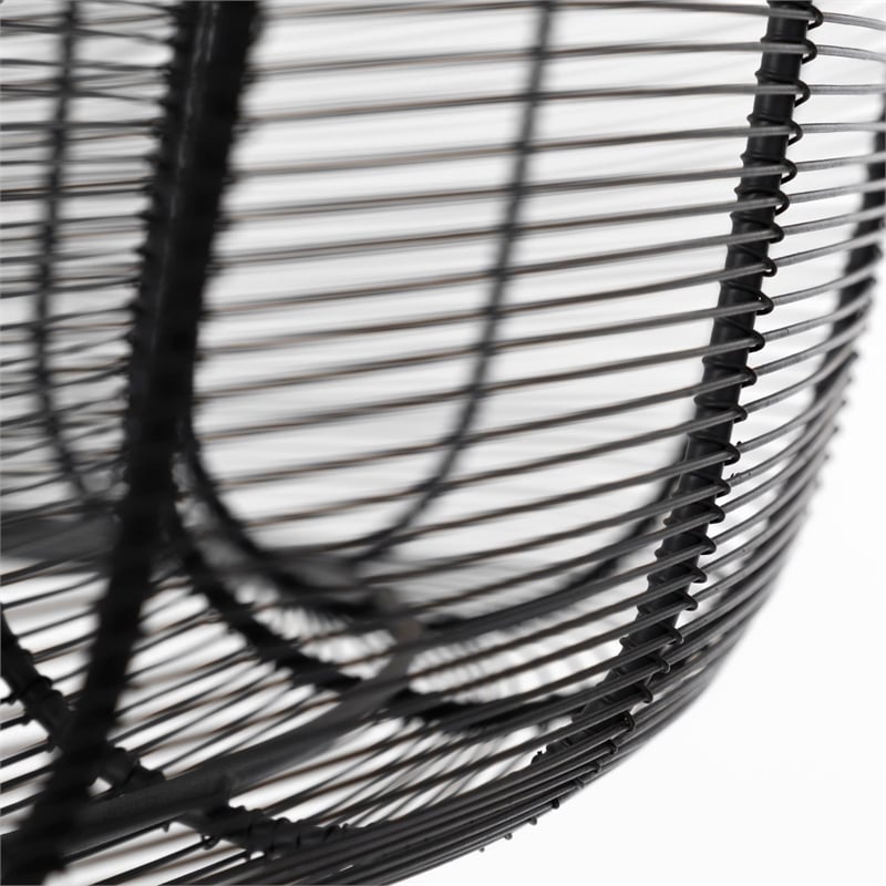 Pemberly Row Contemporary Metal Mesh-Style 4 Bulb Chandelier in Black