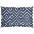 Pemberly Row 13x21 Blue/Gray Fabric Diamond Patterned Pillow Cover