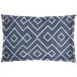 Pemberly Row 13x21 Blue/Gray Fabric Diamond Patterned Pillow Cover