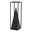 Pemberly Row Contemporary Large Square Framed 3-D Black Metal Pyramid