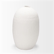 Pemberly Row Modern / Contemporary Large White Textured Ceramic Vase