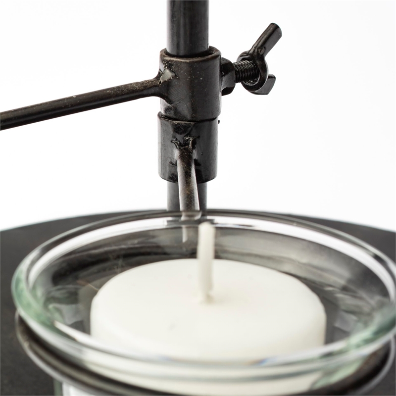 Pemberly Row Black Metal Five Armed Tealight Table Candle Holder