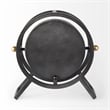 Pemberly Row Traditional Gray Finish Metal Circular Table Clock
