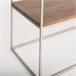 Pemberly Row 63x15 Brown Wood and Silver Metal Frame Two Drawer Sideboard