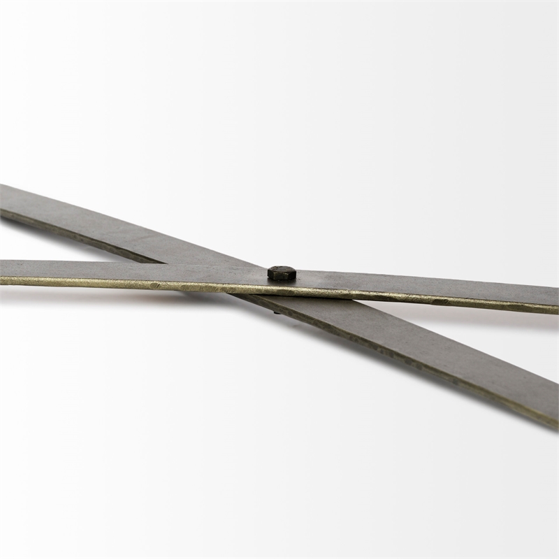 Pemberly Row Contemporary Iron Base Storage Cabinet in Light Brown