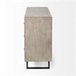 Pemberly Row Contemporary Wood 9 Drawer Sideboard in Black and Brown