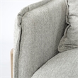 Pemberly Row Transitional Fabric Wood Frame Arm Chair in Gray and Brown
