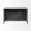 Pemberly Row Contemporary 4 Drawer Kitchen Island in Black and White