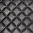 Pemberly Row Leather Diamond Pattern Accent Chair in Black and Gold