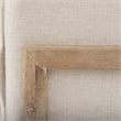 Pemberly Row Mid-Century Cream Fabric Wood Arm Chair in Brown