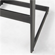 Pemberly Row 18Lx17Wx30H Black Wood with Brushed Metal Frame Bar Stool
