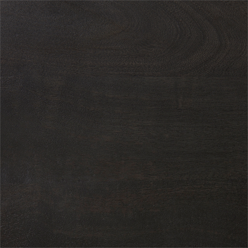 Pemberly Row 18Lx17Wx30H Black Wood with Brushed Metal Frame Bar Stool