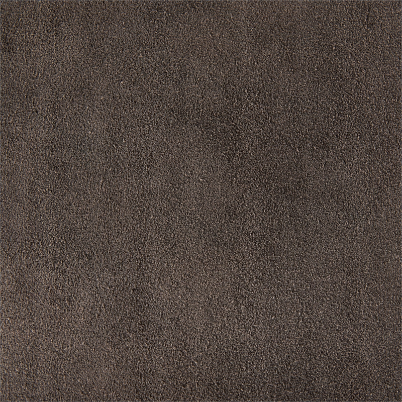 Pemberly Row 17Lx18Wx28H Dark Brown Leather with Gun Metal Gray Base Stool