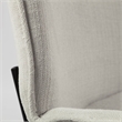 Pemberly Row White Fabric Seat Black Metal Frame Dining Chair (Set of 2)