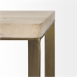 Pemberly Row 19Lx19Wx26H Light Brown Wood with Gold Metal Base Accent Tables
