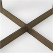 Pemberly Row 19Lx19Wx26H Light Brown Wood with Gold Metal Base Accent Tables