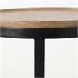 Pemberly Row 19.3Lx19.3Wx19H Brown Wood with Black Metal Nesting Side Tables