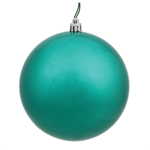 Pemberly Row 10&quot Contemporary Plastic Ball Ornament in Candy Seafoam Green