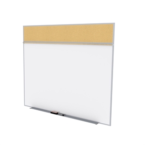 Pemberly Row Wood 5'x6' Bulletin & Magnetic Whiteboard A-Set in Tan