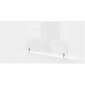 Pemberly Row Plastic 24&quotx24&quot Partition Extender with Screws in Clear