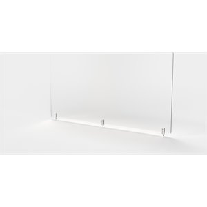 Pemberly Row Plastic 18&quotx48&quot Partition Extender with Screws in Silver
