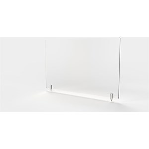 Pemberly Row Plastic 24&quotx42&quot Partition Extender with Screws in Clear