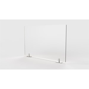 Pemberly Row Plastic 30&quotx36&quot Partition Extender with Tape in Frosted White
