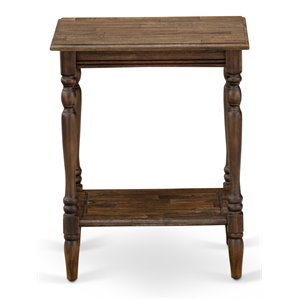 Pemberly Row Wood End Table with Open Storage in Jacobean Brown