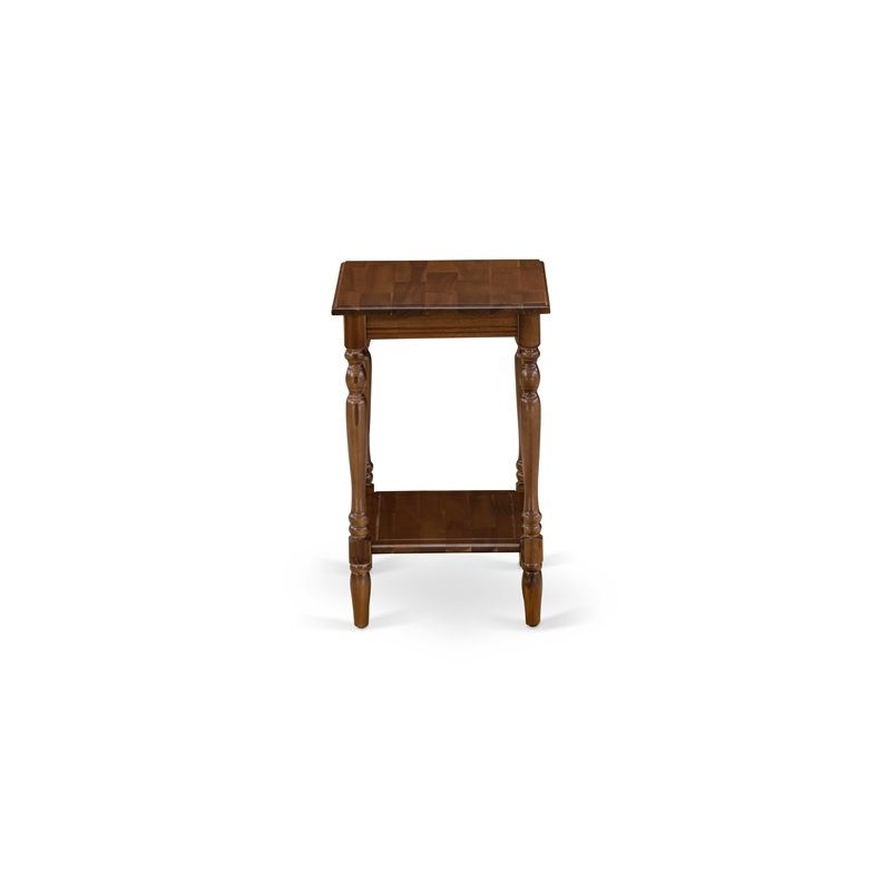 Pemberly Row Wood End Table with Open Storage in Antique Walnut