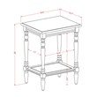 Pemberly Row Wood End Table with Open Storage in Antique Walnut