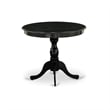 Pemberly Row Antique 3-piece Dining Set with Slatted Chair in Black